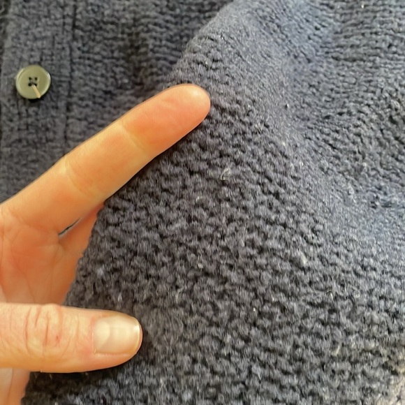 Madewell Bouclé Cardigan Sweater NWT in Navy - Picture 7 of 9